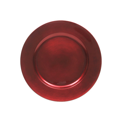 Acrylic Charger Red 13 - Fidan Event Rentals